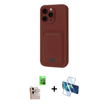 MARSİLYAN™- iPhone 16 Pro Max Kılıf Vadi Çizgi Prime - Siyah 3D Antistatik Cam Ekran Koruyucu + Raze Metal Kamera Lens - NLGY