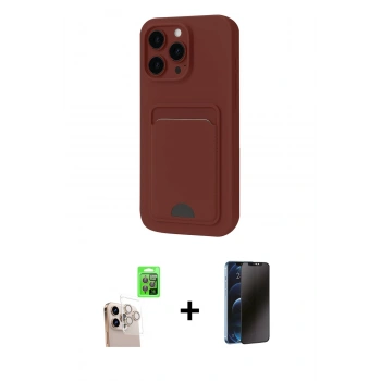 MARSİLYAN™- iPhone 16 Pro Max Kılıf Vadi Çizgi Prime - Siyah 3D Antistatik Hayalet Cam Ekran Koruyucu + Raze Metal Kamera Lens - NLGY