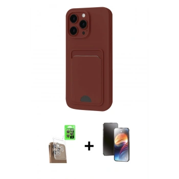 MARSİLYAN™- iPhone 16 Pro Max Kılıf Vadi Çizgi Prime - Siyah 3D Antistatik Mat Seramik Nano Ekran Koruyucu + Raze Metal Kamera Lens - CLTM