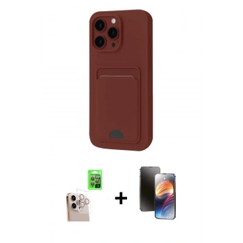MARSİLYAN™- iPhone 16 Pro Max Kılıf Vadi Çizgi Prime - Siyah 3D Antistatik Mat Seramik Nano Ekran Koruyucu + Raze Metal Kamera Lens - NLGY