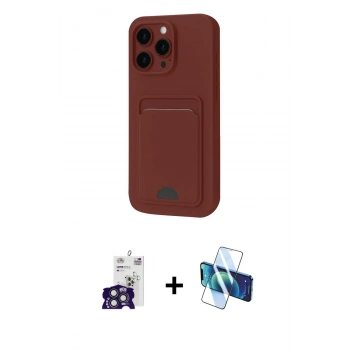 MARSİLYAN™- iPhone 16 Pro Max Kılıf Vadi Çizgi Prime - Siyah 3D Antistatik Seramik Nano Ekran Koruyucu + Bilvis Titan Kamera Lens - TMGI