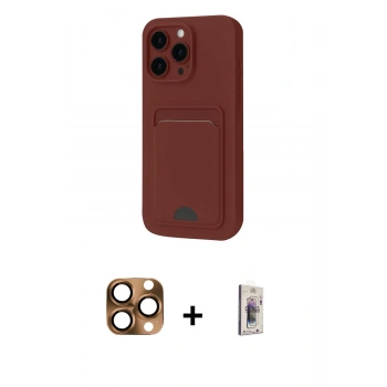 MARSİLYAN™- iPhone 16 Pro Max Kılıf Vadi Çizgi Prime - Siyah Bilvis 3D Cam Ekran Koruyucu + Pers Alüminyum Kamera Lens - CLTM