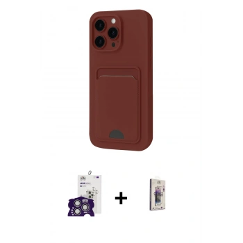 MARSİLYAN™- iPhone 16 Pro Max Kılıf Vadi Çizgi Prime - Siyah Bilvis 3D Cam Ekran Koruyucu + Bilvis Titan Kamera Lens - GS