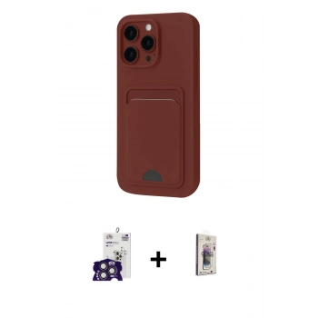 MARSİLYAN™- iPhone 16 Pro Max Kılıf Vadi Çizgi Prime - Siyah Bilvis 3D Cam Ekran Koruyucu + Bilvis Titan Kamera Lens - TMGI