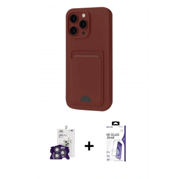 MARSİLYAN™- iPhone 16 Pro Max Kılıf Vadi Çizgi Prime - Siyah Bilvis 3X AR HD Cam Ekran Koruyucu + Bilvis Titan Kamera Lens - GS
