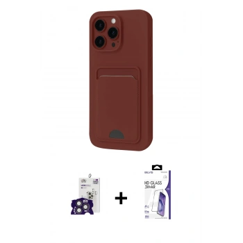 MARSİLYAN™- iPhone 16 Pro Max Kılıf Vadi Çizgi Prime - Siyah Bilvis 3X AR HD Cam Ekran Koruyucu + Bilvis Titan Kamera Lens - TMGI