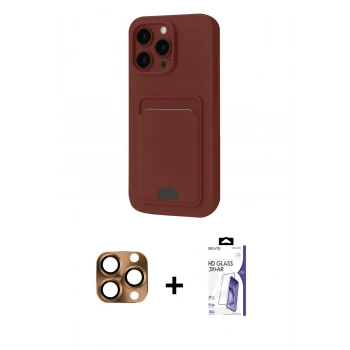 MARSİLYAN™- iPhone 16 Pro Max Kılıf Vadi Çizgi Prime - Siyah Bilvis 3X AR HD Cam Ekran Koruyucu + Pers Alüminyum Kamera Lens - CLTM