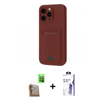 MARSİLYAN™- iPhone 16 Pro Max Kılıf Vadi Çizgi Prime - Siyah Bilvis 3X AR HD Cam Ekran Koruyucu + Raze Metal Kamera Lens - CLTM