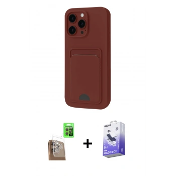 MARSİLYAN™- iPhone 16 Pro Max Kılıf Vadi Çizgi Prime - Siyah Bilvis 5in1 5D Magic Hayalet Cam Ekran Koruyucu + Raze Metal Kamera Lens - CLTM