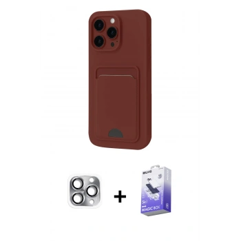 MARSİLYAN™- iPhone 16 Pro Max Kılıf Vadi Çizgi Prime - Siyah Bilvis 5in1 5D Magic Hayalet Cam Ekran Koruyucu + Pers Alüminyum Kamera Lens - GI
