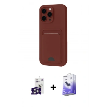 MARSİLYAN™- iPhone 16 Pro Max Kılıf Vadi Çizgi Prime - Siyah Bilvis 5in1 5D Magic Hayalet Cam Ekran Koruyucu + Bilvis Titan Kamera Lens - TMGI