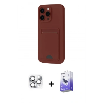 MARSİLYAN™- iPhone 16 Pro Max Kılıf Vadi Çizgi Prime - Siyah Bilvis 5in1 5D Magic Hayalet Cam Ekran Koruyucu + Pers Alüminyum Kamera Lens - GS
