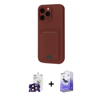 MARSİLYAN™- iPhone 16 Pro Max Kılıf Vadi Çizgi Prime - Siyah Bilvis 5in1 5D Magic Hayalet Cam Ekran Koruyucu + Bilvis Titan Kamera Lens - SH