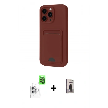 MARSİLYAN™- iPhone 16 Pro Max Kılıf Vadi Çizgi Prime - Siyah Bilvis Hayalet Cam Ekran Koruyucu + Raze Metal Kamera Lens - BZ