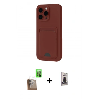 MARSİLYAN™- iPhone 16 Pro Max Kılıf Vadi Çizgi Prime - Siyah Bilvis Hayalet Cam Ekran Koruyucu + Raze Metal Kamera Lens - CLTM