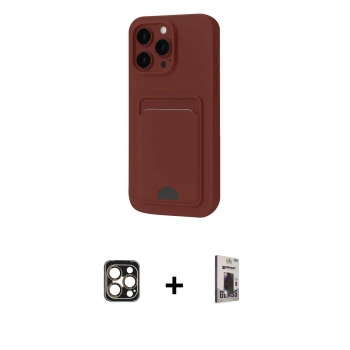 MARSİLYAN™- iPhone 16 Pro Max Kılıf Vadi Çizgi Prime - Siyah Bilvis Hayalet Cam Ekran Koruyucu + PVD Metal Kamera Lens - GD
