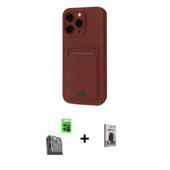 MARSİLYAN™- iPhone 16 Pro Max Kılıf Vadi Çizgi Prime - Siyah Bilvis Hayalet Cam Ekran Koruyucu + Raze Metal Kamera Lens - SH