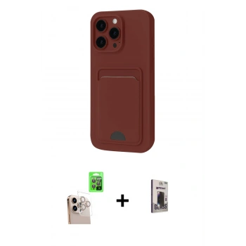 MARSİLYAN™- iPhone 16 Pro Max Kılıf Vadi Çizgi Prime - Siyah Bilvis Hayalet Cam Ekran Koruyucu + Raze Metal Kamera Lens - NLGY