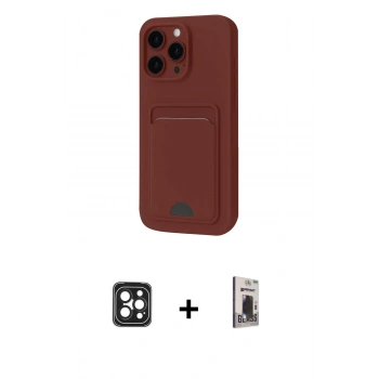 MARSİLYAN™- iPhone 16 Pro Max Kılıf Vadi Çizgi Prime - Siyah Bilvis Hayalet Cam Ekran Koruyucu + PVD Metal Kamera Lens - SH