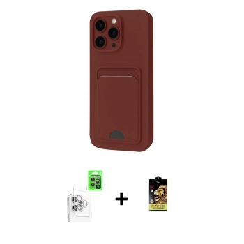 MARSİLYAN™- iPhone 16 Pro Max Kılıf Vadi Çizgi Prime - Siyah Buffer Cam Ekran Koruyucu + Raze Metal Kamera Lens - BZ