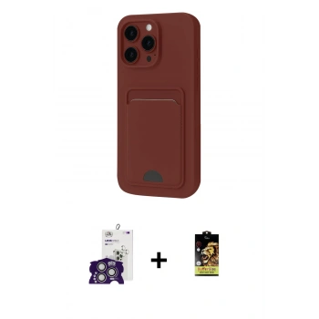MARSİLYAN™- iPhone 16 Pro Max Kılıf Vadi Çizgi Prime - Siyah Buffer Cam Ekran Koruyucu + Bilvis Titan Kamera Lens - GS
