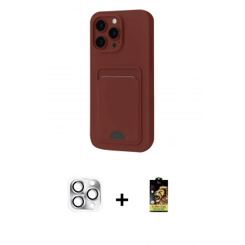 MARSİLYAN™- iPhone 16 Pro Max Kılıf Vadi Çizgi Prime - Siyah Buffer Cam Ekran Koruyucu + Pers Alüminyum Kamera Lens - GS