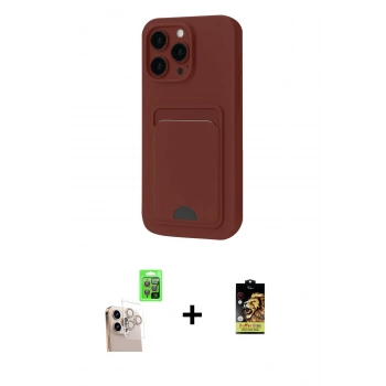 MARSİLYAN™- iPhone 16 Pro Max Kılıf Vadi Çizgi Prime - Siyah Buffer Cam Ekran Koruyucu + Raze Metal Kamera Lens - NLGY