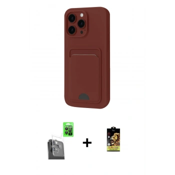 MARSİLYAN™- iPhone 16 Pro Max Kılıf Vadi Çizgi Prime - Siyah Buffer Cam Ekran Koruyucu + Raze Metal Kamera Lens - SH