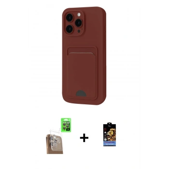 MARSİLYAN™- iPhone 16 Pro Max Kılıf Vadi Çizgi Prime - Siyah Buffer Hayalet Cam Ekran Koruyucu + Raze Metal Kamera Lens - CLTM