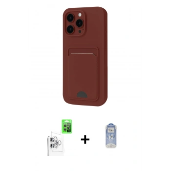 MARSİLYAN™- iPhone 16 Pro Max Kılıf Vadi Çizgi Prime - Siyah Joko Magic 5D Cam + Raze Metal Kamera Lens - BZ