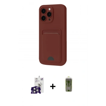 MARSİLYAN™- iPhone 16 Pro Max Kılıf Vadi Çizgi Prime - Siyah Joko Magic 5D Hayalet Cam + Bilvis Titan Kamera Lens - TMGI