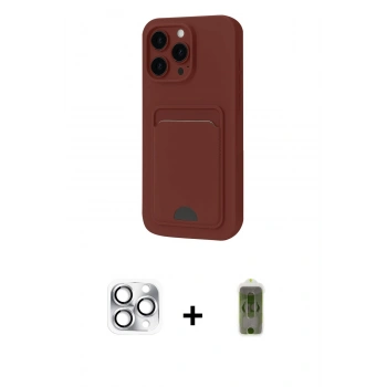 MARSİLYAN™- iPhone 16 Pro Max Kılıf Vadi Çizgi Prime - Siyah Joko Magic 5D Hayalet Cam + Pers Alüminyum Kamera Lens - GS