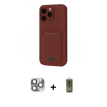 MARSİLYAN™- iPhone 16 Pro Max Kılıf Vadi Çizgi Prime - Siyah Joko Magic 5D Hayalet Cam + Pers Alüminyum Kamera Lens - GI