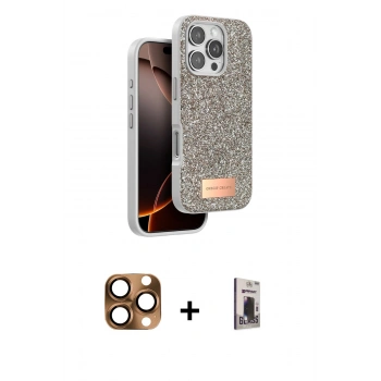 MARSİLYAN™- iPhone 16 Pro Max Kılıf Vadi Klasik Serisi - Siyah Bilvis Hayalet Cam Ekran Koruyucu + Pers Alüminyum Kamera Lens - CLTM