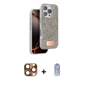 MARSİLYAN™- iPhone 16 Pro Max Kılıf Vadi Klasik Serisi - Siyah Joko Magic 5D Cam + Pers Alüminyum Kamera Lens - CLTM