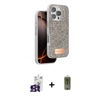 MARSİLYAN™- iPhone 16 Pro Max Kılıf Vadi Klasik Serisi - Siyah Joko Magic 5D Hayalet Cam + Bilvis Titan Kamera Lens - TMGI