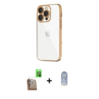 MARSİLYAN™- iPhone 16 Pro Max Kılıf Vadi Minimal - Siyah Joko Magic 5D Cam + Raze Metal Kamera Lens - CLTM