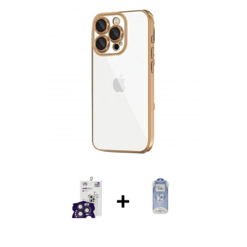 MARSİLYAN™- iPhone 16 Pro Max Kılıf Vadi Minimal - Siyah Joko Magic 5D Cam + Bilvis Titan Kamera Lens - TMGI