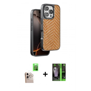 MARSİLYAN™- iPhone 16 Pro Max Kılıf Vadi Özel Seri - Şeffaf 360 Full Body Arka Koruyucu + Raze Metal Kamera Lens - NLGY