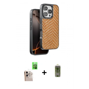 MARSİLYAN™- iPhone 16 Pro Max Kılıf Vadi Özel Seri - Siyah Joko Magic 5D Hayalet Cam + Raze Metal Kamera Lens - NLGY