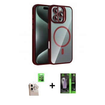 MARSİLYAN™- iPhone 16 Pro Max Kılıf Yadigar Asil Koleksiyonu - Şeffaf 360 Full Body Arka Koruyucu + Raze Metal Kamera Lens - NLGY