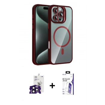 MARSİLYAN™- iPhone 16 Pro Max Kılıf Yadigar Asil Koleksiyonu - Siyah Bilvis 3X AR HD Cam Ekran Koruyucu + Bilvis Titan Kamera Lens - SH