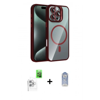 MARSİLYAN™- iPhone 16 Pro Max Kılıf Yadigar Asil Koleksiyonu - Siyah Joko Magic 5D Cam + Raze Metal Kamera Lens - BZ