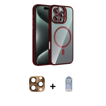 MARSİLYAN™- iPhone 16 Pro Max Kılıf Yadigar Asil Koleksiyonu - Siyah Joko Magic 5D Cam + Pers Alüminyum Kamera Lens - CLTM