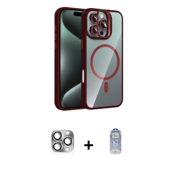MARSİLYAN™- iPhone 16 Pro Max Kılıf Yadigar Asil Koleksiyonu - Siyah Joko Magic 5D Cam + Pers Alüminyum Kamera Lens - GI