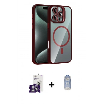 MARSİLYAN™- iPhone 16 Pro Max Kılıf Yadigar Asil Koleksiyonu - Siyah Joko Magic 5D Cam + Bilvis Titan Kamera Lens - GS