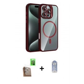 MARSİLYAN™- iPhone 16 Pro Max Kılıf Yadigar Asil Koleksiyonu - Siyah Joko Magic 5D Cam + Raze Metal Kamera Lens - CLTM