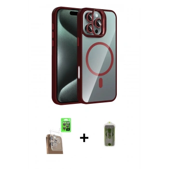 MARSİLYAN™- iPhone 16 Pro Max Kılıf Yadigar Asil Koleksiyonu - Siyah Joko Magic 5D Hayalet Cam + Raze Metal Kamera Lens - CLTM
