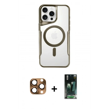 MARSİLYAN™- iPhone 16 Pro Max Kılıf Yadigar Klasik Özel Seri - Siyah 360 Mat Full Body Arka Koruyucu + Pers Alüminyum Kamera Lens - CLTM