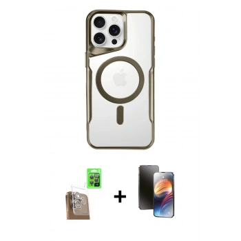 MARSİLYAN™- iPhone 16 Pro Max Kılıf Yadigar Klasik Özel Seri - Siyah 3D Antistatik Mat Seramik Nano Ekran Koruyucu + Raze Metal Kamera Lens - CLTM
